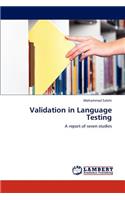 Validation in Language Testing