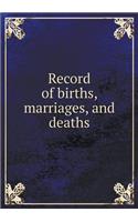 Record of Births, Marriages, and Deaths