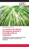 madera de híbrido Eucalyptus grandis x E.tereticornis en Argentina