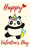 happy Valentine's Day: Cute panda planner Valentine's Day panda Gift Women Teens Girls: Cute panda Gift for lovers Funny panda, valentine panda; panda planner 2020
