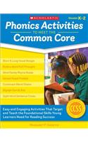 Phonics Activities to Meet the Common Core