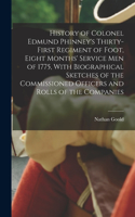 History of Colonel Edmund Phinney's Thirty-first Regiment of Foot, Eight Months' Service men of 1775, With Biographical Sketches of the Commissioned Officers and Rolls of the Companies