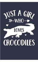 Just A Girl Who Loves Crocodiles Notebook - Gift for Crocodile Lovers - Crocodile Journal