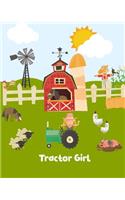 Tractor Girl: Write and Draw Story Paper Journal. Notebook for Kids and Farm Animals Lovers.