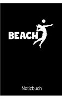 Beachvolleyball Notizbuch: Notizbuch A5 kariert 120 Seiten, Notizheft / Tagebuch / Reise Journal, perfektes Geschenk für Volleyballspieler