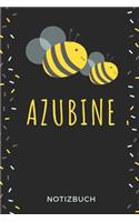 Azubine Notizbuch: A5 Notizbuch KARIERT Geschenk zur Ausbildung - für Sohn Tochter Neffe Nichte Freund Freundin - für Auszubildende Azubi Azubine - Lustiger Spruch