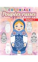 Coloriage Poupées russes 1 - Matriochkas: (Poupées Russes)