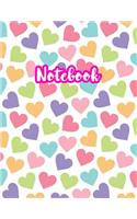Notebook: Cute Blank Lined Journal Large 8.5 x 11 Matte Cover Design with Ruled White Paper Interior (Perfect for School Notes, Girls and Boys Diary, Kids Wri