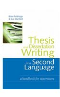 Thesis and Dissertation Writing in a Second Language