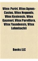 Vitex: Puriri, Vitex Agnus-Castus, Vitex Negundo, Vitex Keniensis, Vitex Gaumeri, Vitex Parviflora, Vitex Yaundensis, Vitex Lehmbachii(English)