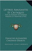 Lettres Amusantes Et Critiques