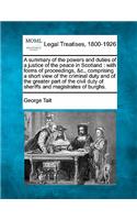 summary of the powers and duties of a justice of the peace in Scotland