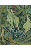 Giant Peacock Moth, Vincent Van Gogh. Graph Paper Journal