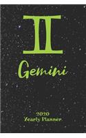 2020 Yearly Planner - Zodiac Sign Gemini: Astrology Appointment Book for Horoscope Fans, 120 Pages, 6" x 9" Organizer +To-Do lists
