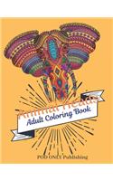 Animal Heads Adult Coloring Book