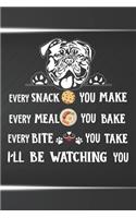 I'll Be Watching You Notebook Journal: 110 Blank Lined Papers - 6x9 Personalized Customized Notebook Journal Gift For Mastiff Puppy Dog Owners and Lovers