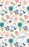 Symptom Log Daily: Flat-beautiful-floral Tracker 6 Months Undated Portable Dairy Daily Food Intake Journal Log book