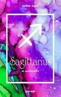 Zodiac signs SAGITTARIUS in watercolor Journal
