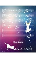 Music Journal: Blank Sheet Music Composition and Notation Notebook /Staff Paper/Music Composing / Songwriting/Piano/Guitar/Violin/Keyboard