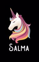 Salma: Personalized Custom Name Unicorn Themed Monthly 2020 Planner (Calendar, To Do List, Monthly Budget, Grocery List, Yearly Financial Goals) Gift for G