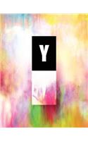 Monogram "Y" Sketchbook: Blank Art Pad Notebook Journal Portfolio(25 Tropo One 150 Sketch)