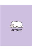 Lazy sheep: Lazy sheep on purple cover and Dot Graph Line Sketch pages, Extra large (8.5 x 11) inches, 110 pages, White paper, Sketch, Draw and Paint