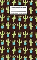 Cactus & Succulents Composition: Plants in Brown, School Composition Notebook, Wide Ruled, 100 Pages 7.44 x 9.69 - Home School