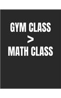 Gym Class > Math Class