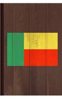 Benin Flag Journal Notebook: Blank Lined Ruled for Writing 6x9 110 Pages