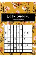 Easy Sudoku: Sudoku Puzzle Game for Beginers with Blossom Floral Pattern Style Cover