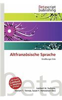 Altfranz Sische Sprache