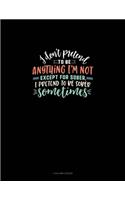 I Don't Pretend To Be Anything I'm Not Except For Sober, I Pretend To Be Sober Sometimes