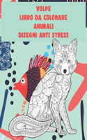 Libro da colorare - Disegni Anti stress - Animali - Volpe