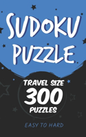 sudoku puzzle travel size 300 puzzles EASY TO HARD: Ultimate Sudoku Challenge easy to carry for travel pocket size Easy Medium Hard levels with solutions pocket size