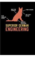 Superior German Engineering: 120 Pages I 6x9 I Dot Grid I Funny Police Dog Gifts
