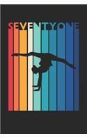 Gymnastics Notebook for 71 Year Old Women and Men - Vintage Gymnastics Journal - 71st Birthday Gift for Gymnast Diary