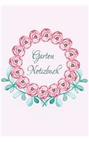 Garten Notizbuch: Liniertes A5 Notizbuch für alle die Blumen lieben mit farbigem Inlay - Glänzendes Softcover