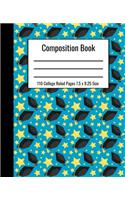 Composition Book 110 College Ruled Pages 7.5 x 9.25 Size