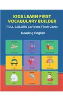 Kids Learn First Vocabulary Builder FULL COLORS Cartoons Flash Cards Reading English