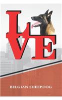 Belgian Sheepdog: Dog Love Park Weekly Planner Notebook Book Is 120 Pages 6x9