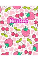Notebook: Cute Blank Lined Journal Large 8.5 x 11 Matte Cover Design with Ruled White Paper Interior (Perfect for School Notes, Girls and Boys Diary, Kids Wri