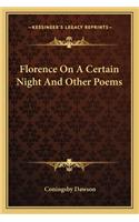 Florence on a Certain Night and Other Poems