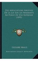 Des Applications Abusives De La Loi Sur Les Warrants Au Point De Vue Repressif (1895)