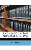 Knowledge. V. 1-40; Nov. 1881-Dec. 1917