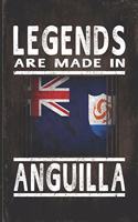 Legends Are Made In Anguilla: Customized Gift for Anguillian Coworker Undated Planner Daily Weekly Monthly Calendar Organizer Journal