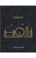 London 2020 Planner: Weekly & Daily - Dated With To Do Notes And Inspirational Quotes