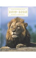 2019-2020: 16-Month Weekly and Monthly Planner/Calendar Sept 2019-Dec 2020 Big Lion