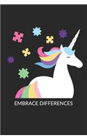 Embrace Differences: Autism Awareness Music Sheet Paper - 6"x9" - 120 pages - Manuscript White Paper, 11 Rows/page - Matte Cover