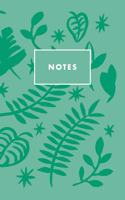 Notes: Mint Green Tropical Plants Palm Beach Paperback Journal / Diary / Notebook with 100 Lined, Cream-colored Pages for Writing Notes and Hand-Painted De