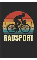 Radsport: Notizbuch/Tagebuch/Organizer/120 Karierte Seiten/ 6x9 Zoll